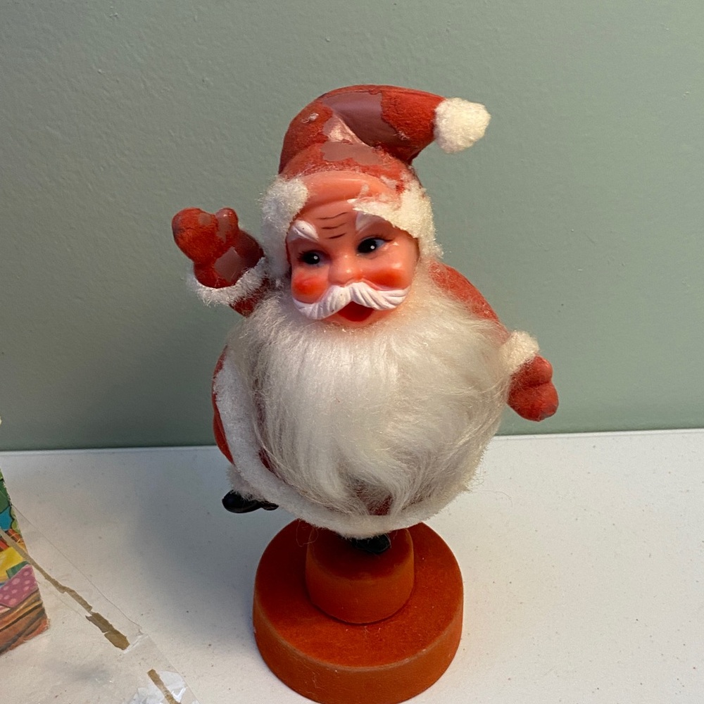 Vintage Musical Dancing Santa Claus Figurine
